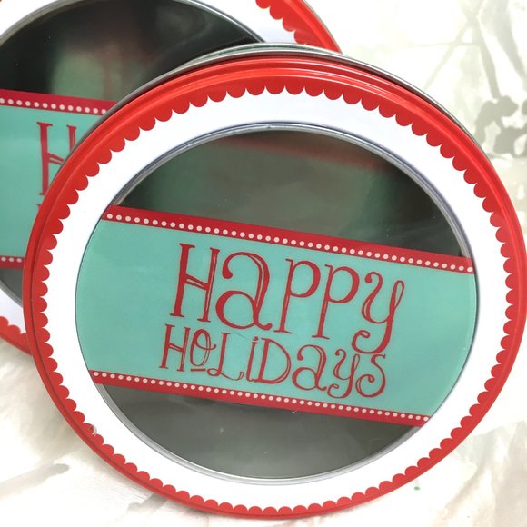 COOKIE Cake Candy Christmas Metal Set of 3 Storage Tins NWT - Picture 3 of 7